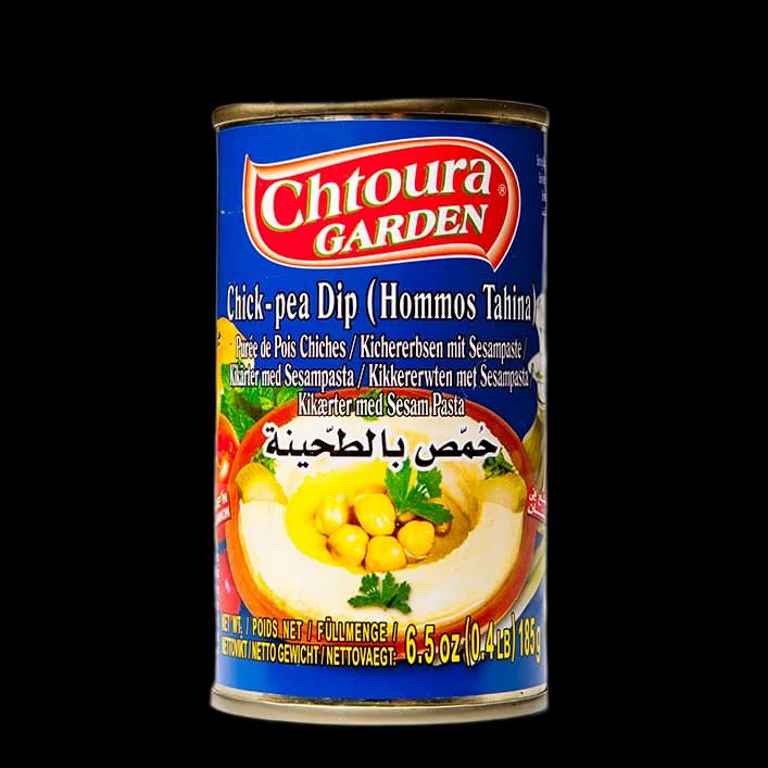 Chtoura Garden, Hummus with Tahina (EO), Lebanon, 24x185g