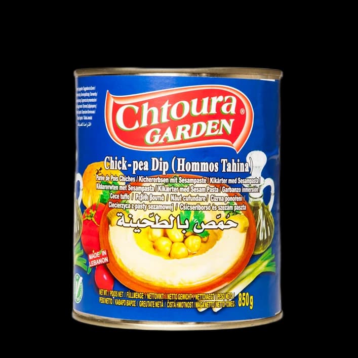 Chtoura Garden, Hummus with Tahina (Glass), Lebanon, 12x600g