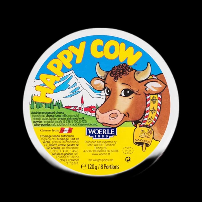 Happy Cow, Processed Cheese, (Portions Regular), Austria, 48x(8x120g)
