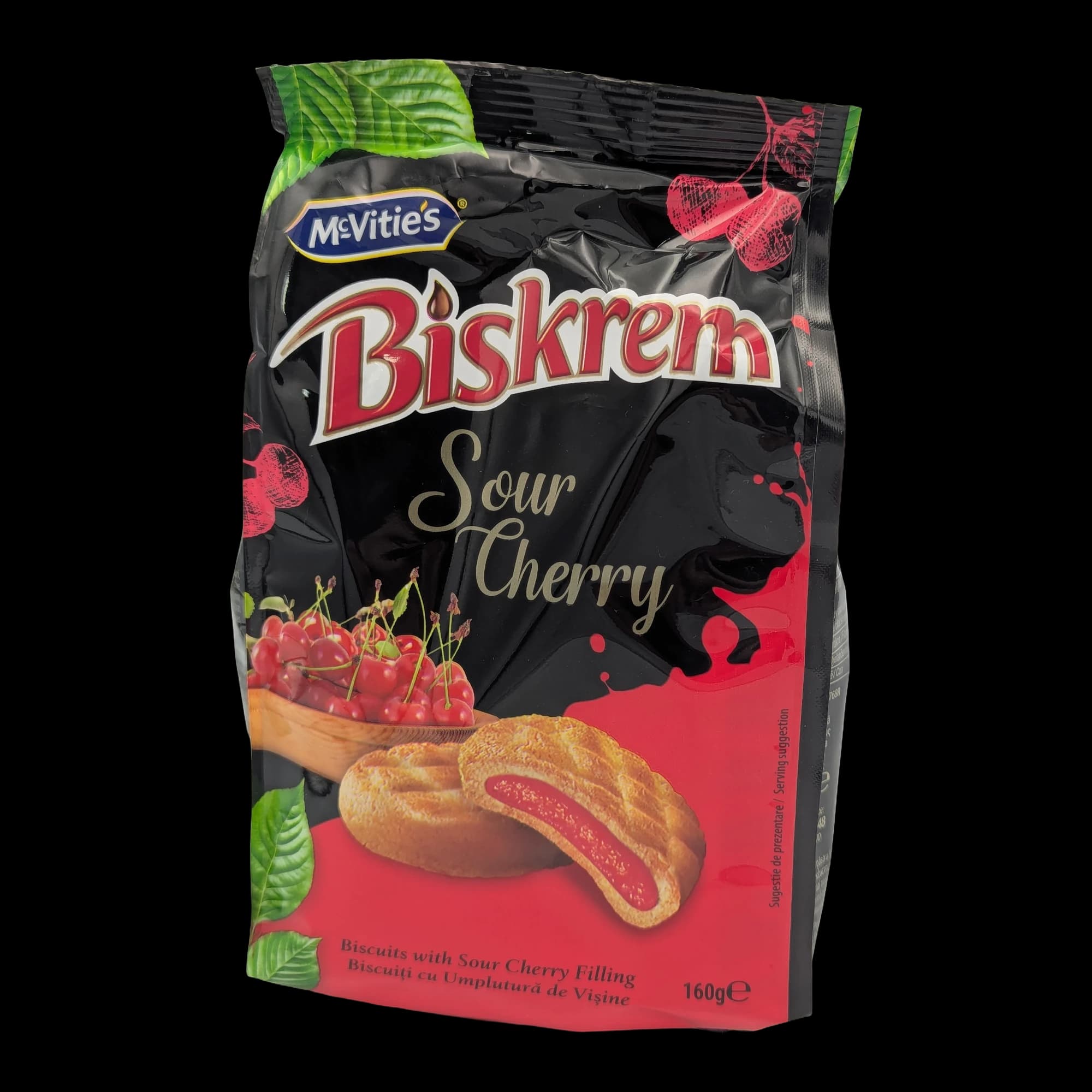 بسكويت مكفيتيز بسكريم بحشوة الكرز الحامض