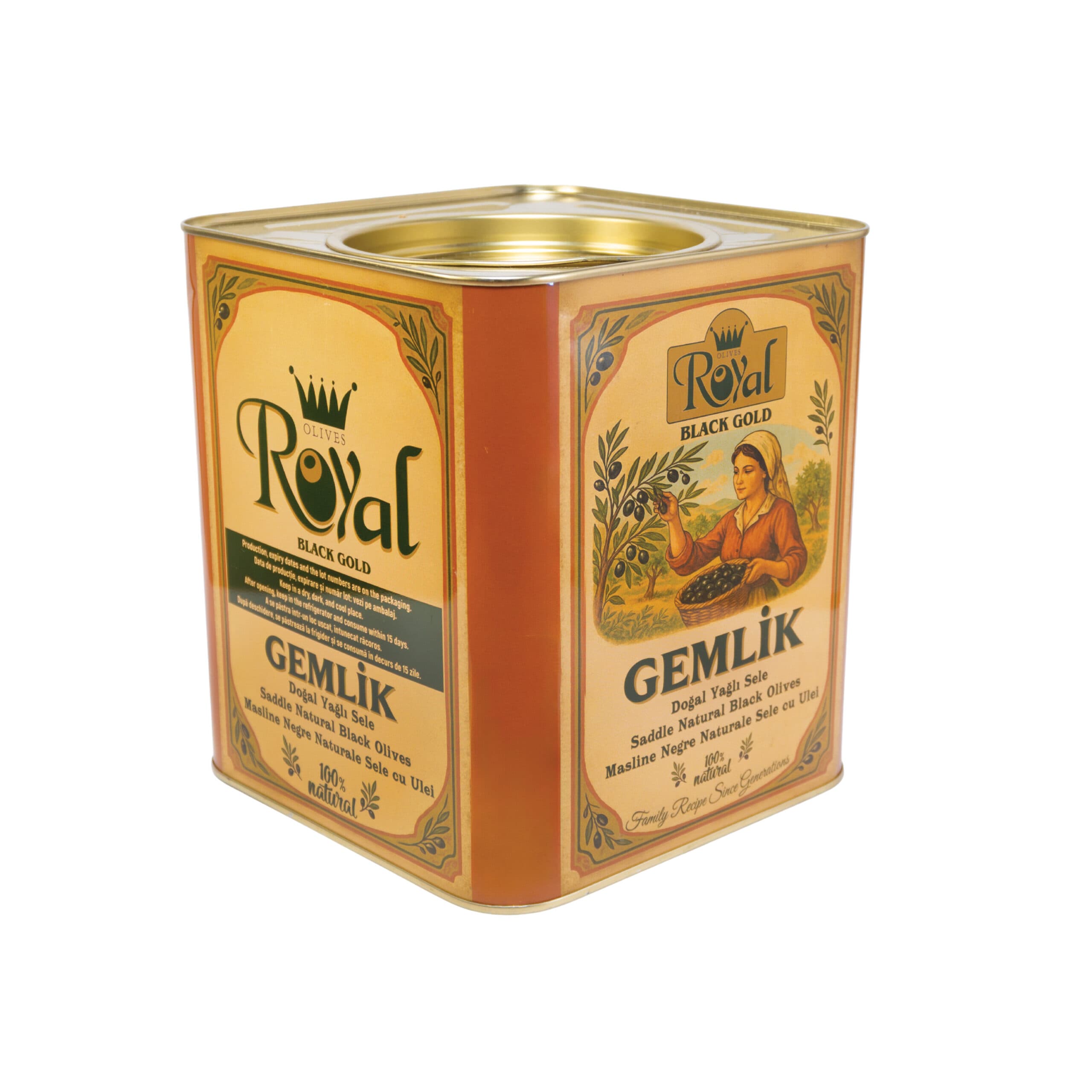 Royal Gemlik Black Olives in Olive Oil 5 kg