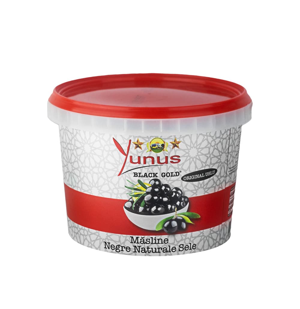 Yunus Natural Black Olives Uslu Sele Bucket 1.5 kg