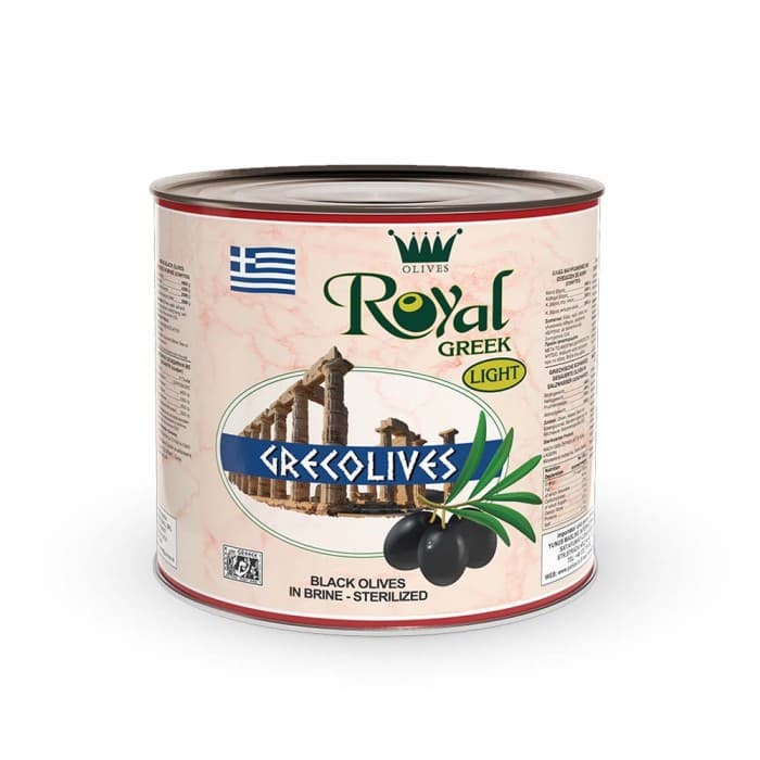 Eti Black Atlas Olives 70-90 Large Size, Slightly Salted, Greek Premium Quality