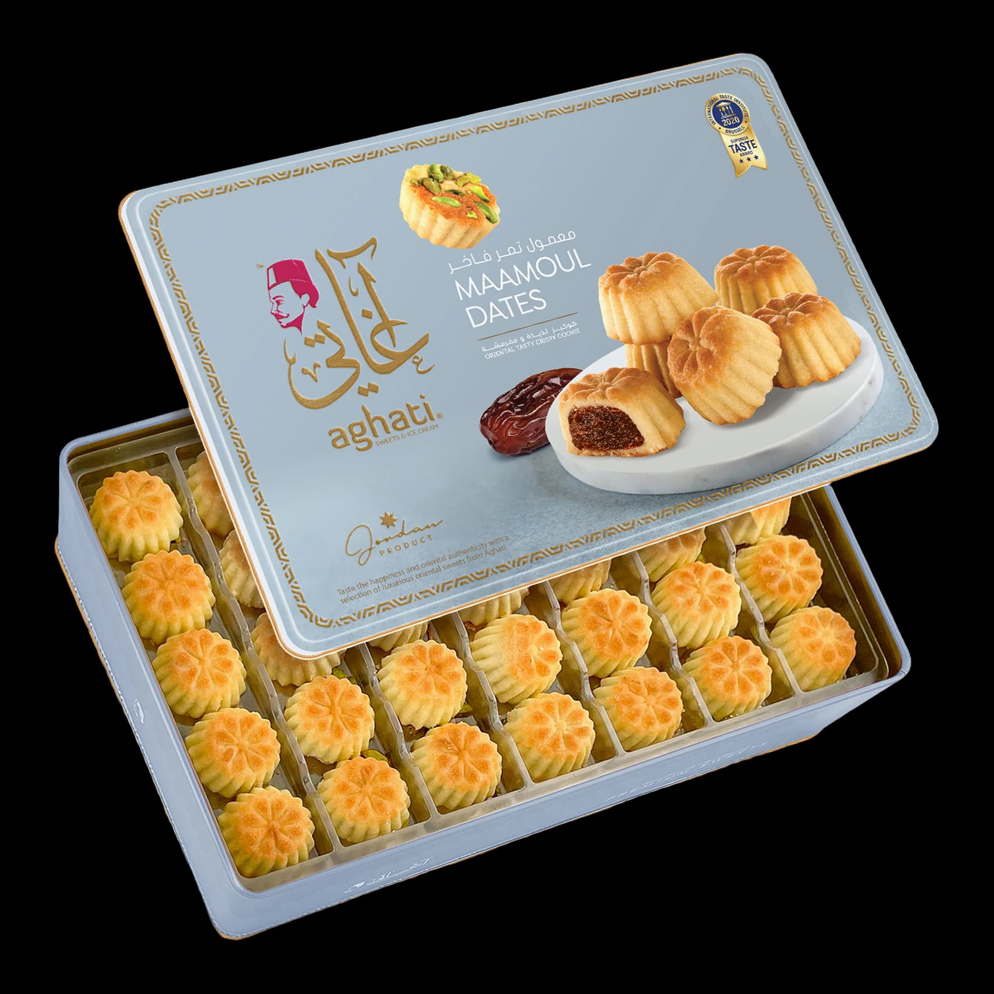 Biscuiți Mamoul cu Curmale Aghati, Cutie Metalică