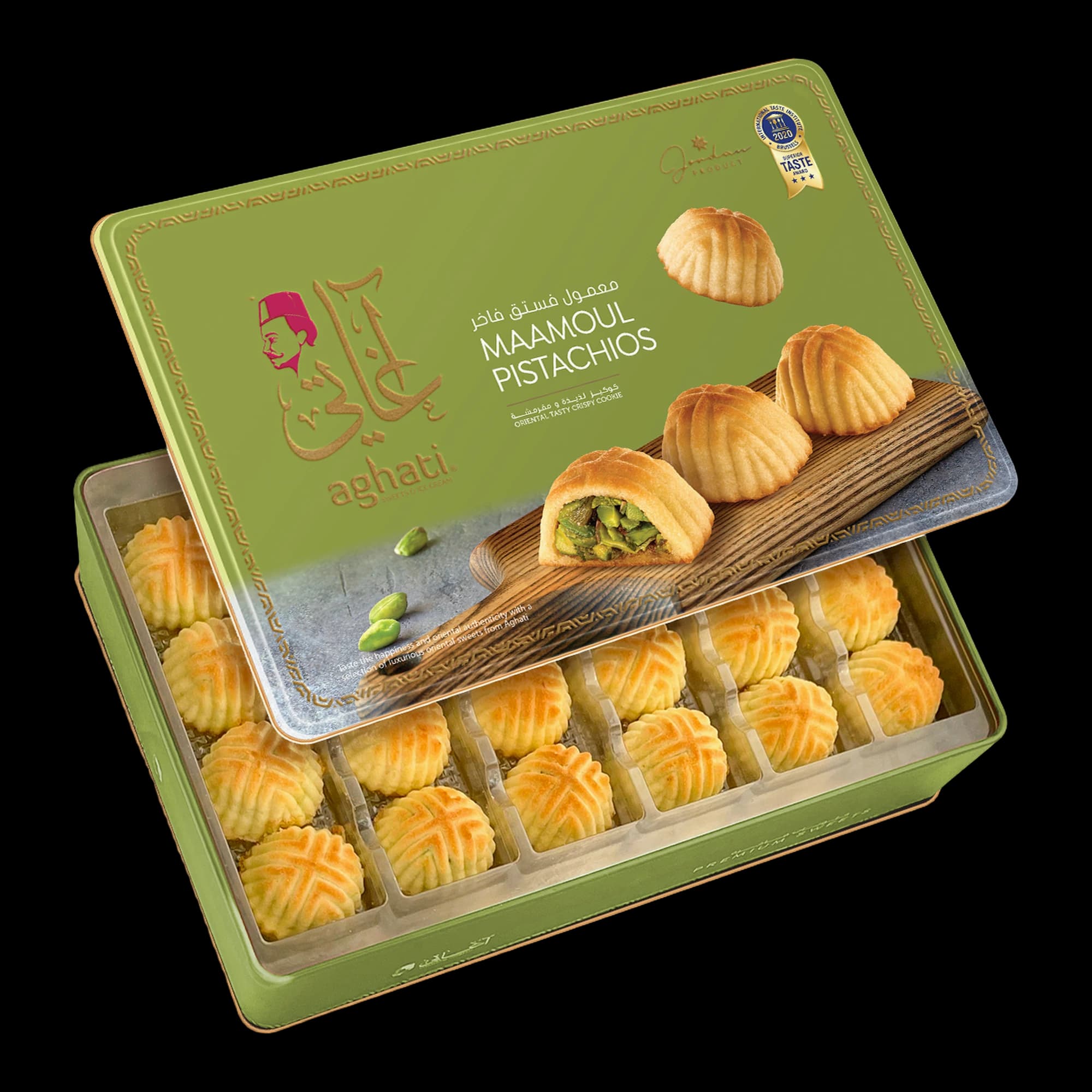 Aghati Mamoul Pistachio Cookies Tin