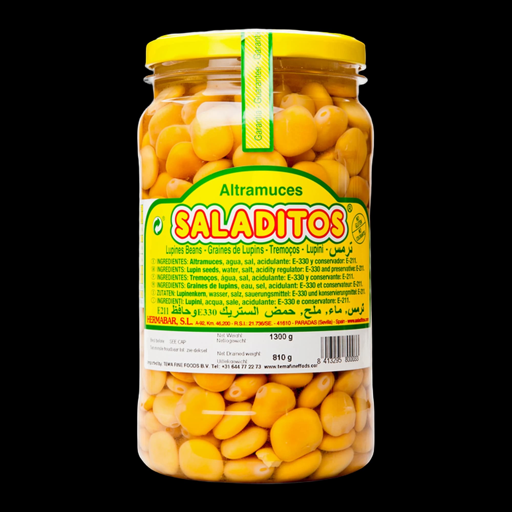 Saladitos Lupin Beans (Turmos) in Brine PET Jar
