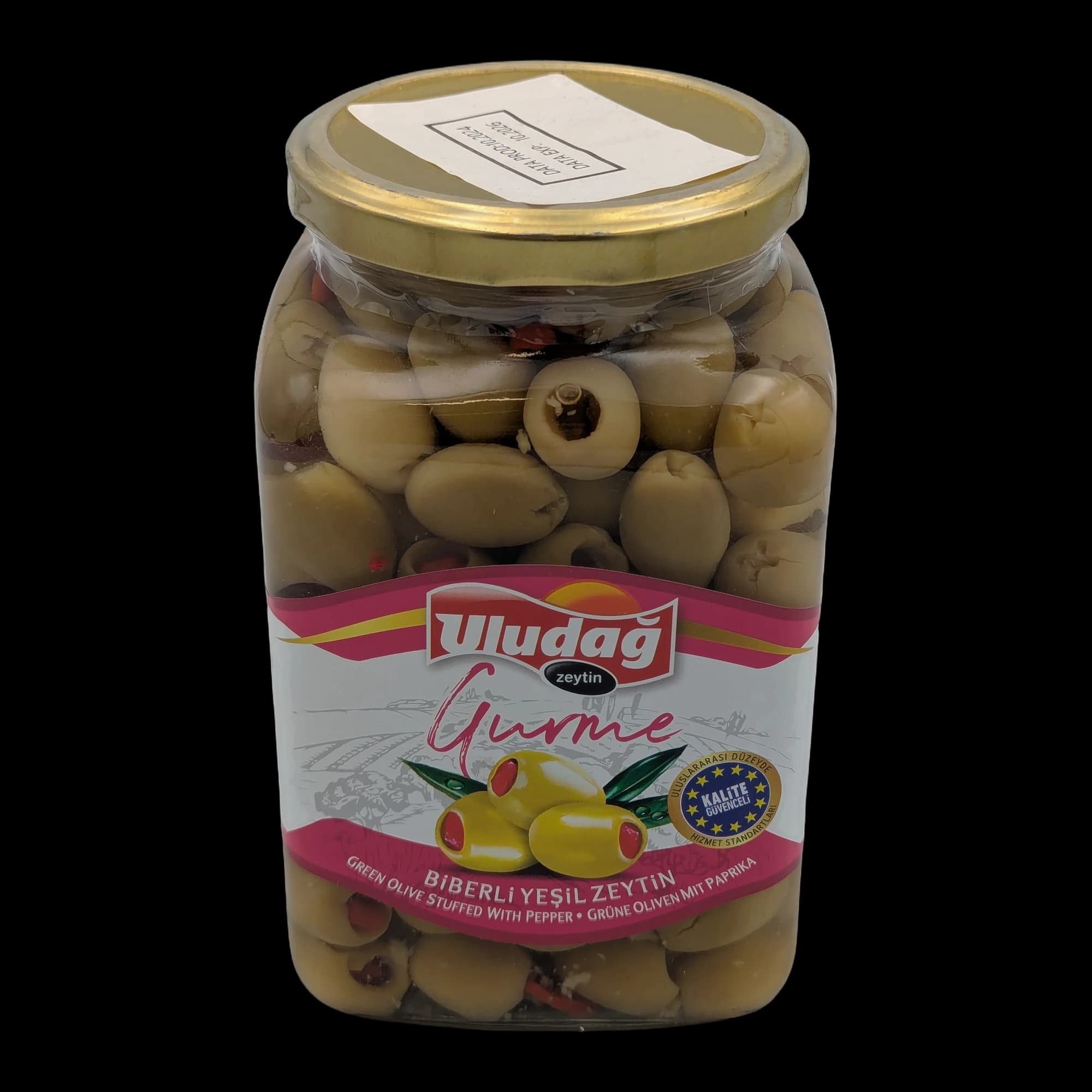 زيتون أخضر محشي بالفلفل الأحمر من أولوداغ