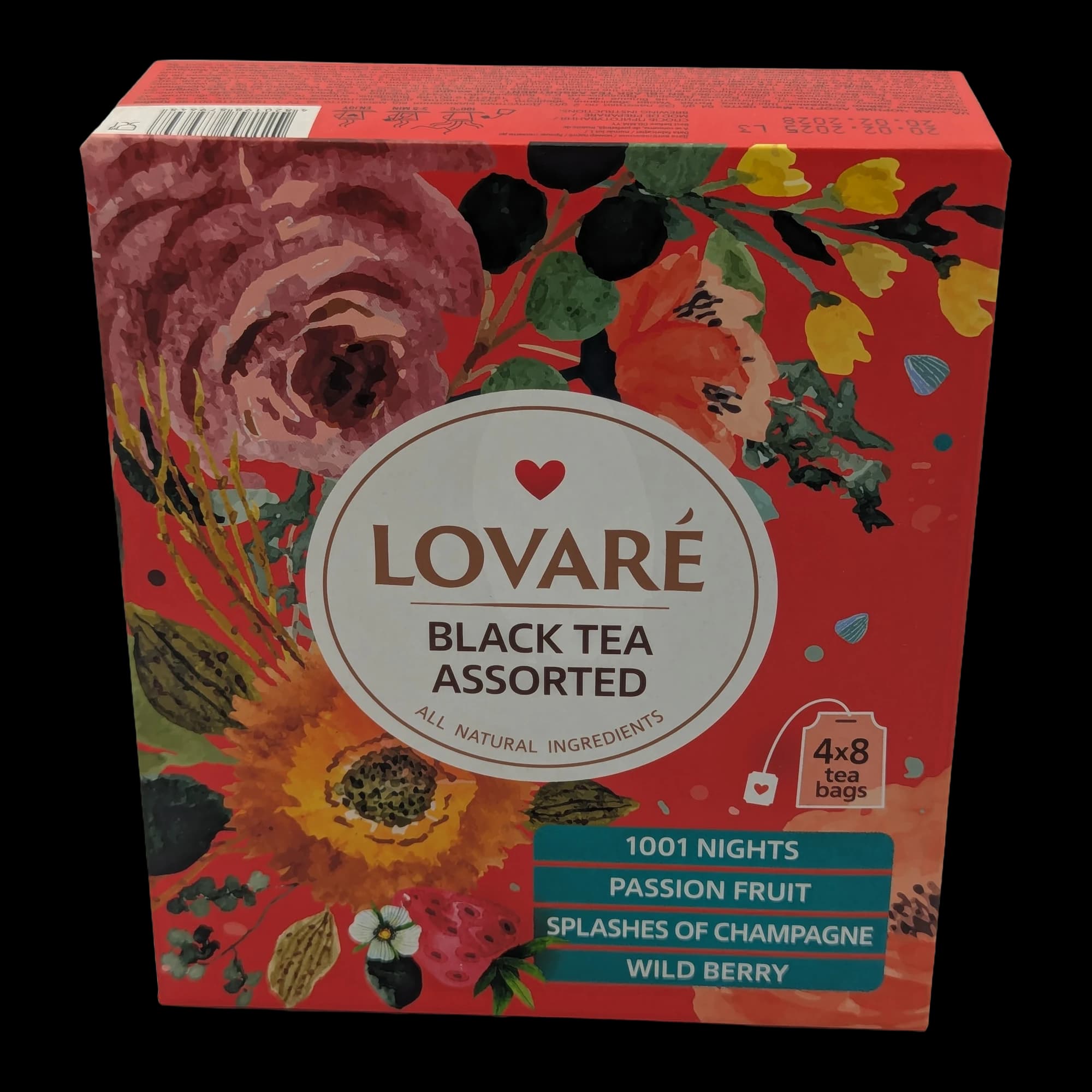 لوفارِه شاي أسود متنوع 32 كيس