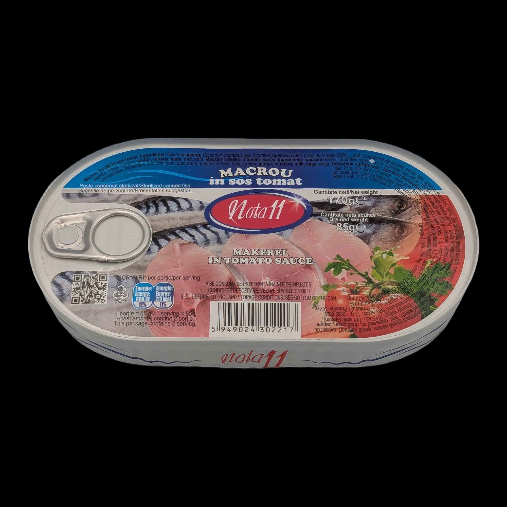 Macrou în sos tomat