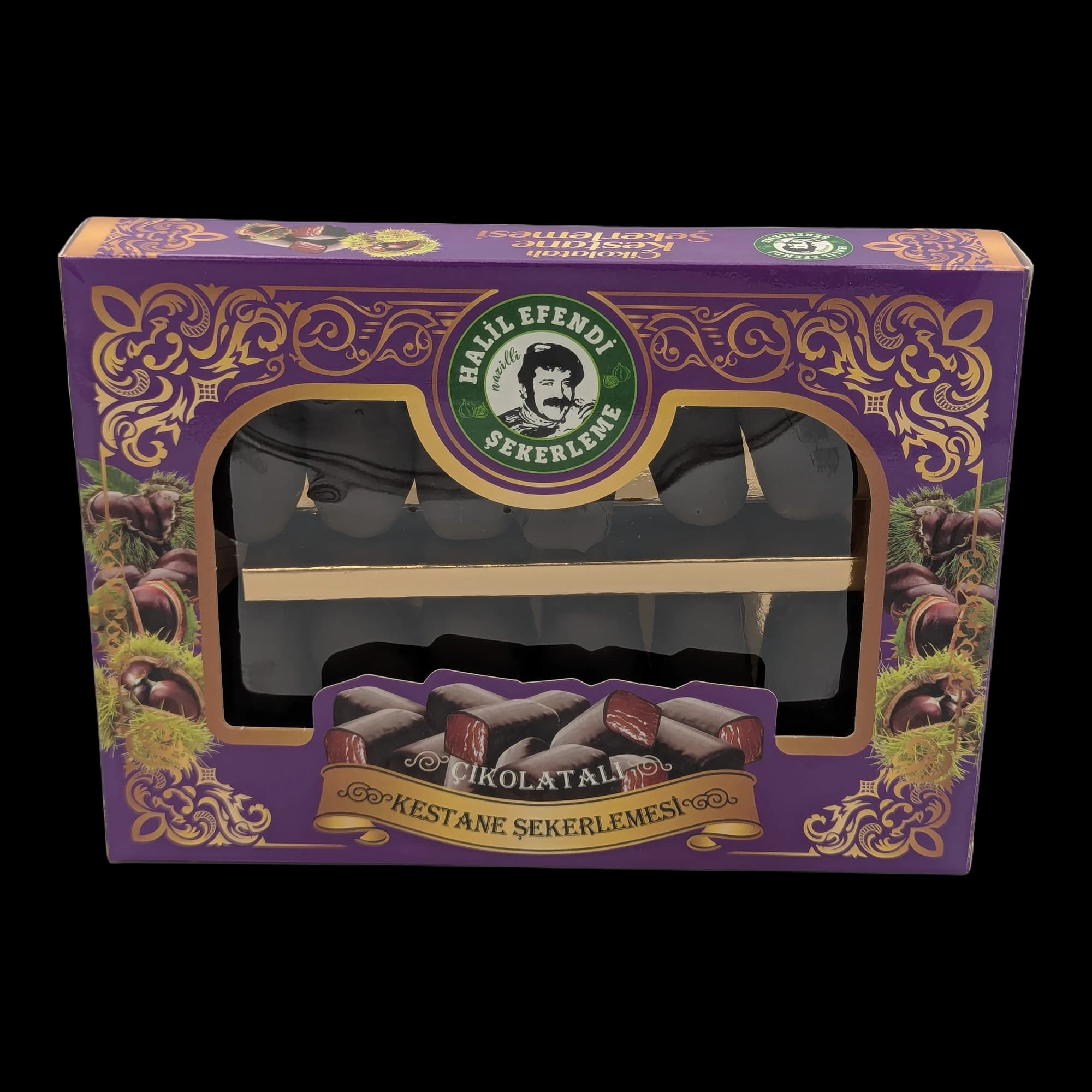 Bomboane cu castane învelite în ciocolată