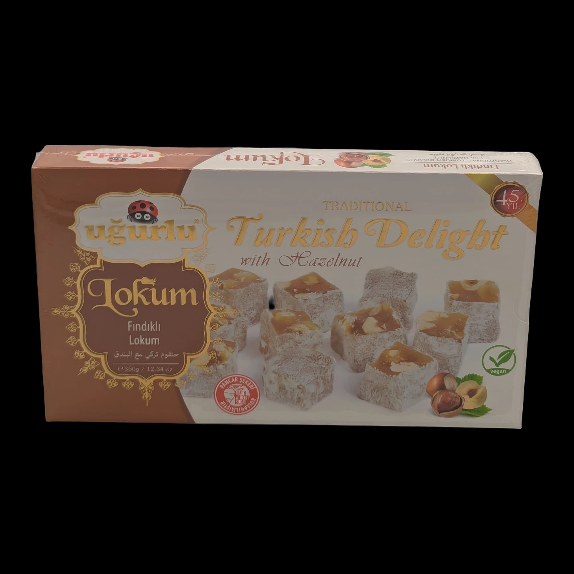 Traditional Turkish Delight with Hazelnut