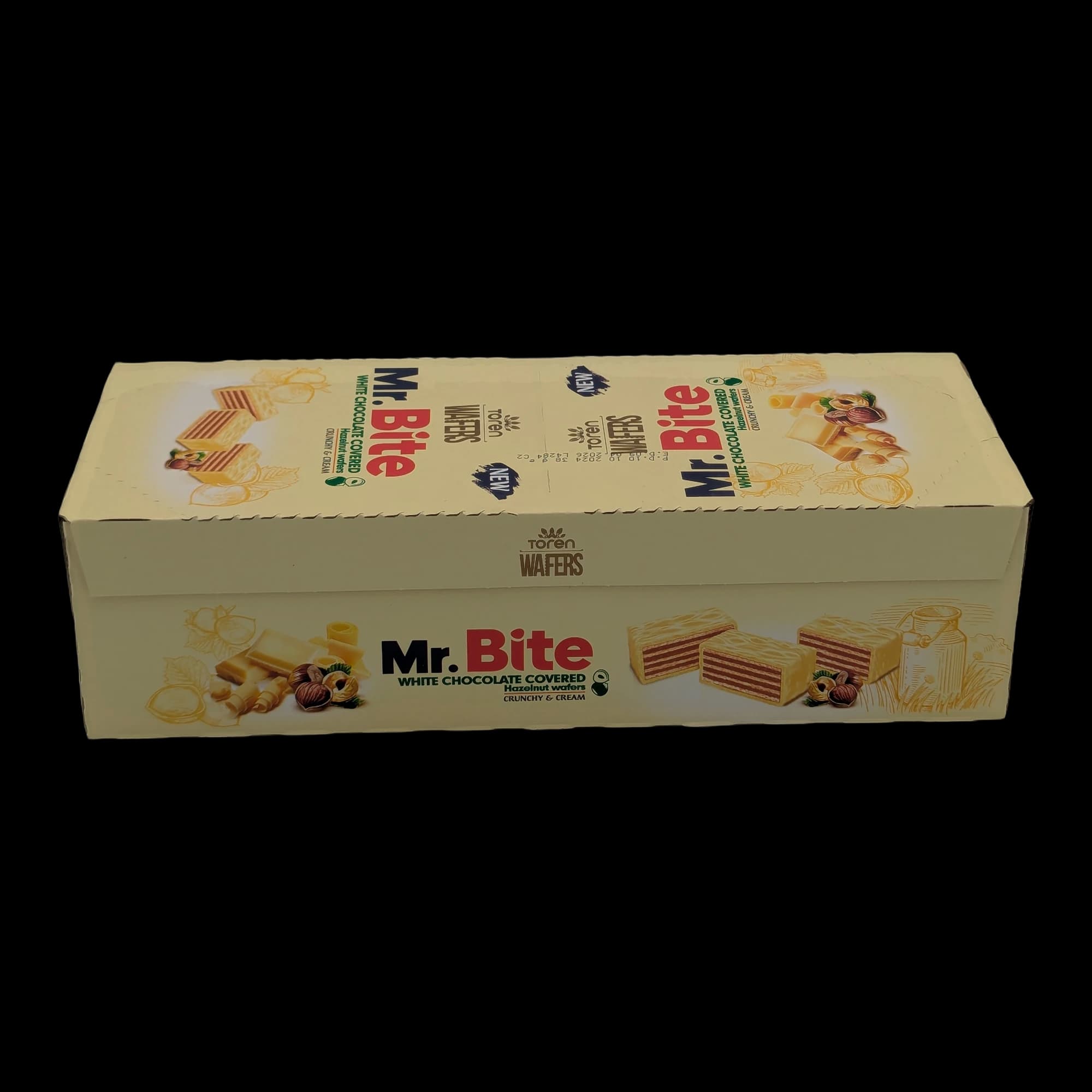 رقائق Mr. Bite بالشوكولاتة البيضاء وكريمة البندق