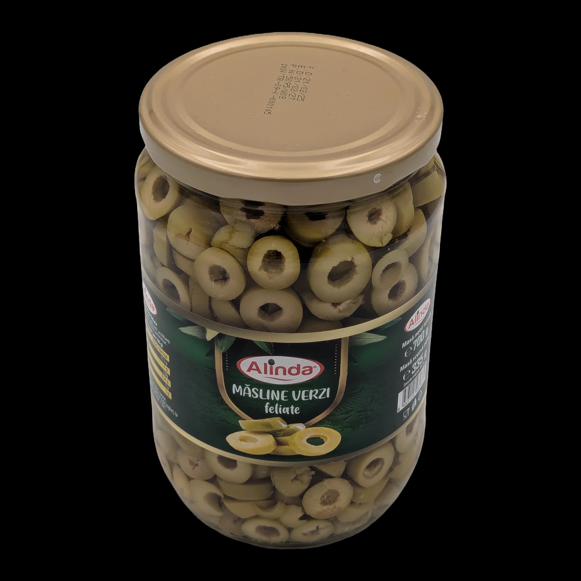 زيتون أخضر مقطع شرائح